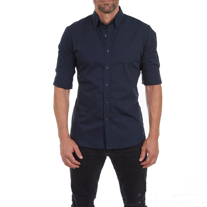 Herren Langarm Hemd Bügelfrei Elegant