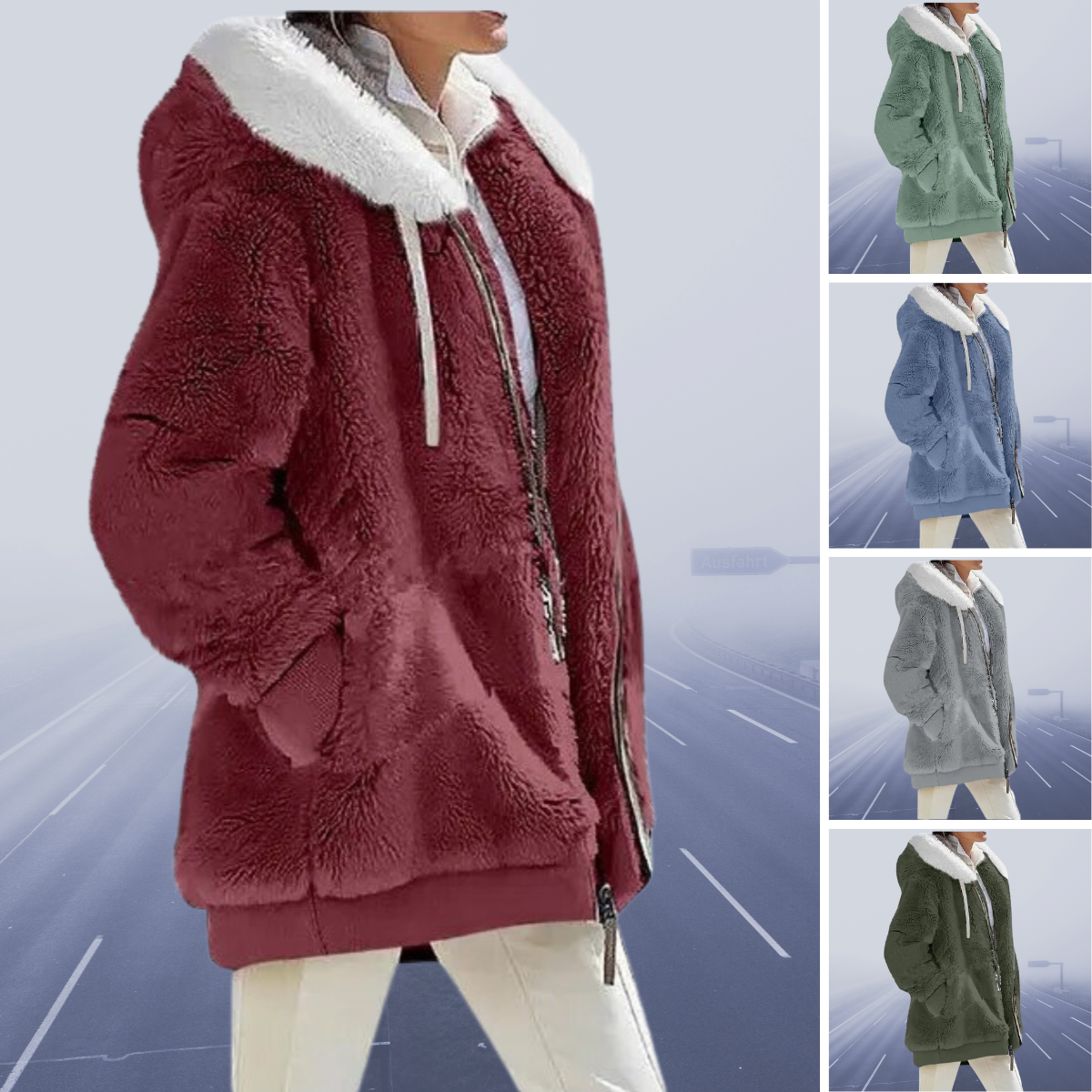 Bequeme Fleeceweste Mit Kapuze - IdealeKleiden