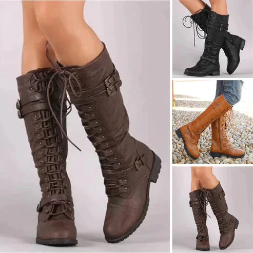 Retro Stiefel Spitze Design - IdealeKleiden