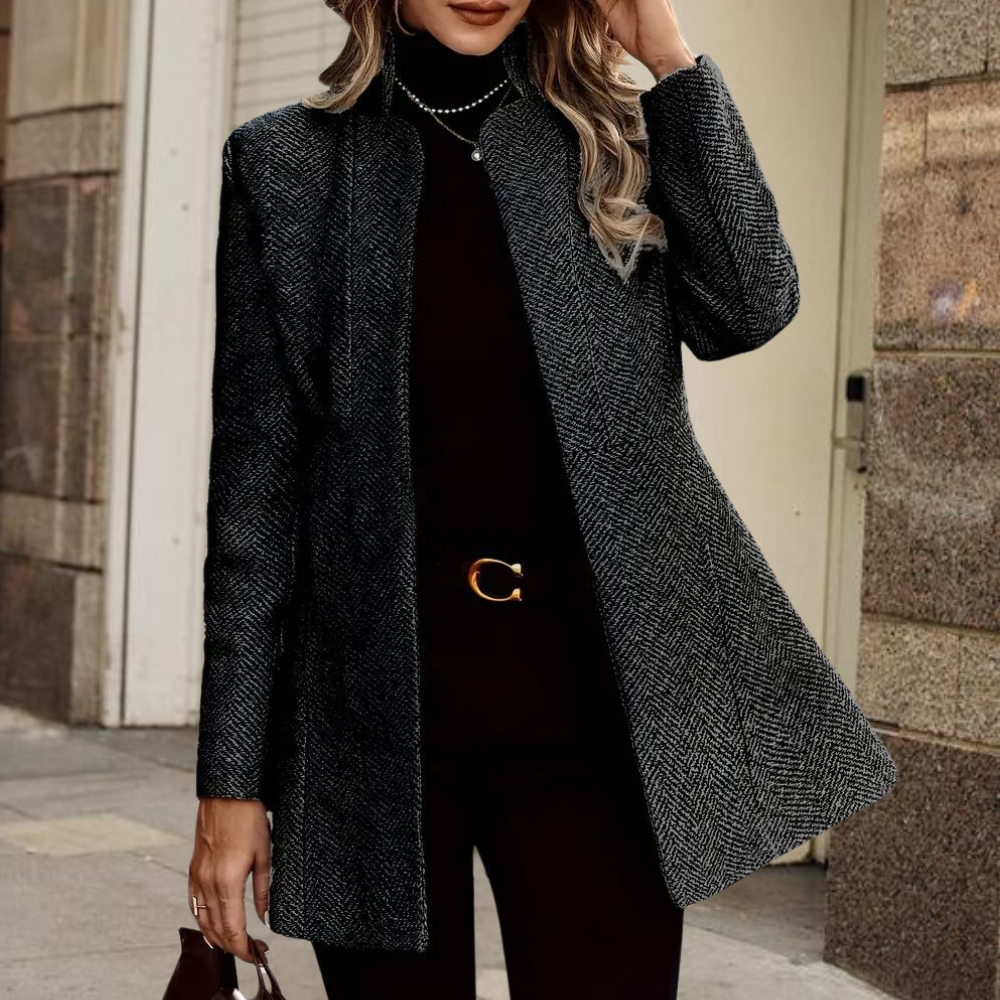 Knielanger Damenmantel Elegant Spitze
