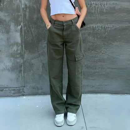 Bequeme Damen Cargohose Casual Style - IdealeKleiden