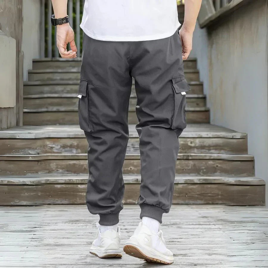 Herren Cargo-Hose Modern Mit Kordelzug