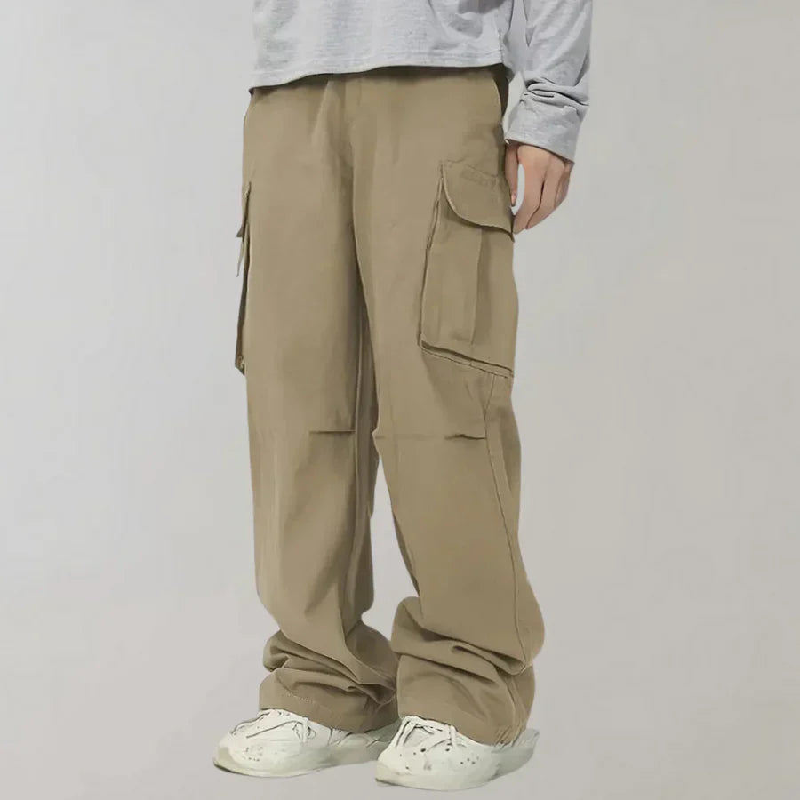 Modische Herrenhose Gerades Bein Cargo Stil - IdealeKleiden
