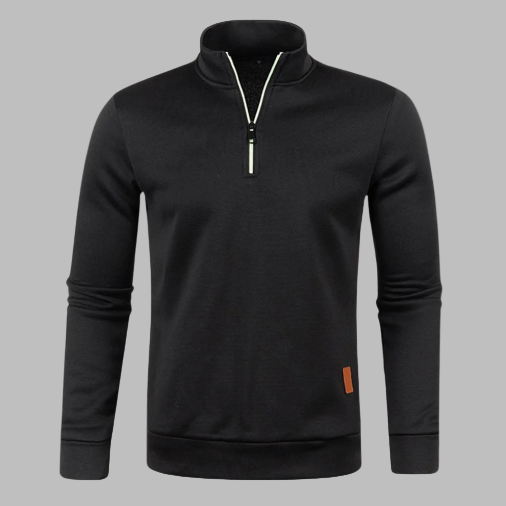 Herren Leichtpullover Sommer Reißverschluss