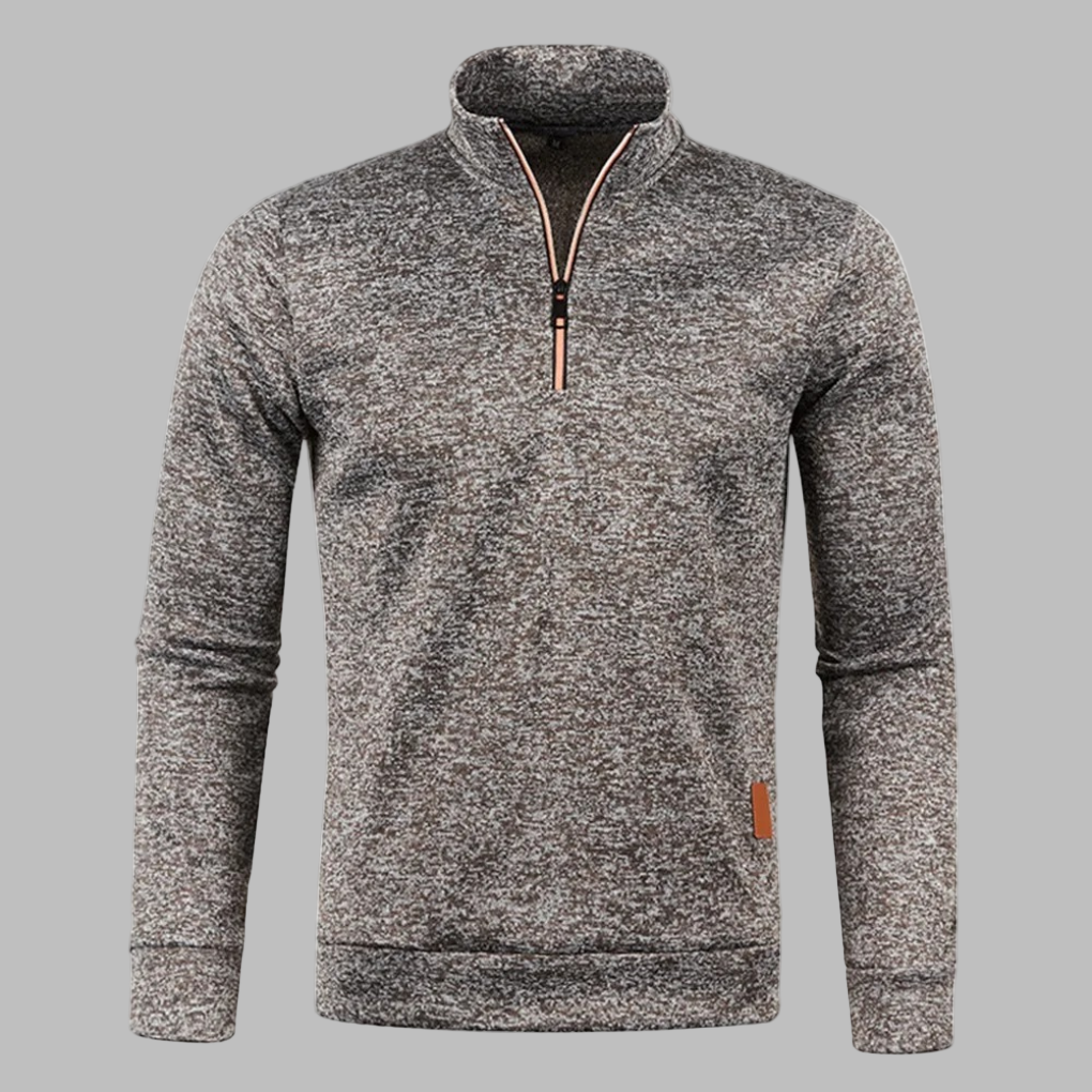 Herren Leichtpullover Sommer Reißverschluss