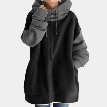 Herbstjacke Damen Modern Reißverschluss Design - IdealeKleiden
