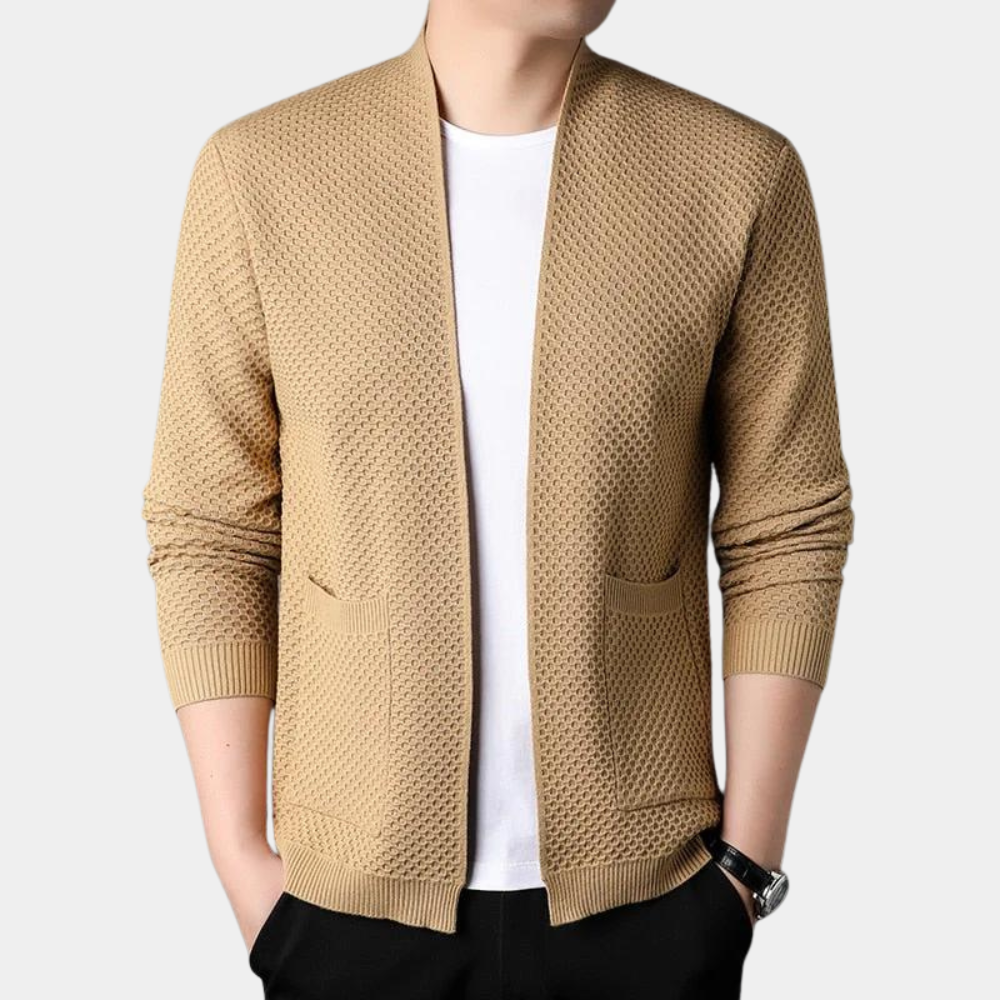 Modisches Kleid Slim Fit Offener Vorderteil mit Taschen - IdealeKleiden