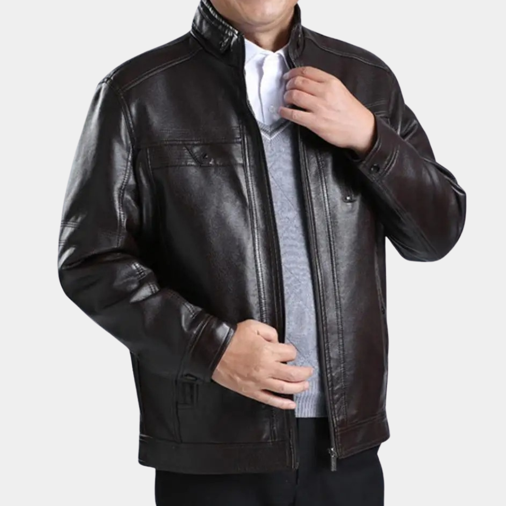 Herren Steppjacke Moderne Stehkragen Design