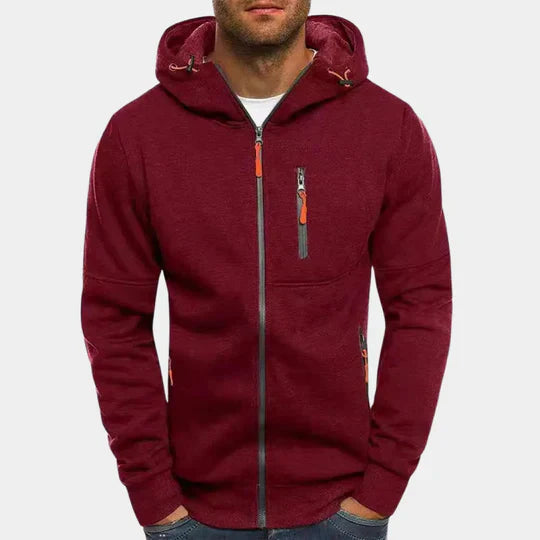 Herren Sweatjacke Kapuzenpullover Reißverschluss