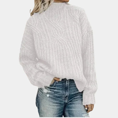 Damen Strickpullover Weich Violet