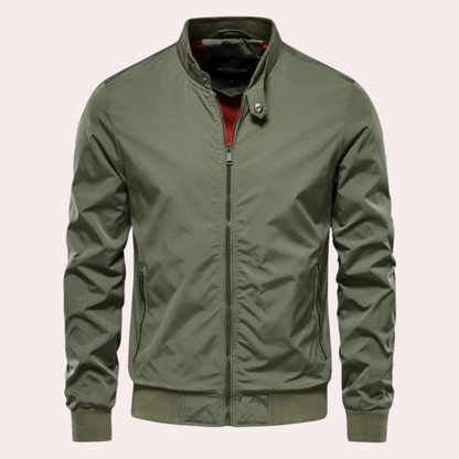 Herren Sommerjacke Stehkragen Reißverschluss