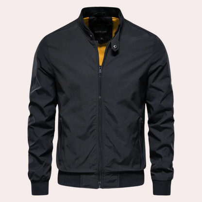 Herren Sommerjacke Stehkragen Reißverschluss
