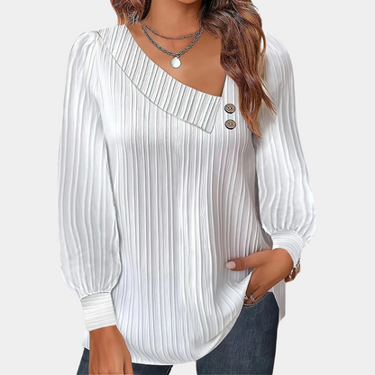 Frauen Bluse Rippstrick Modern Komfort