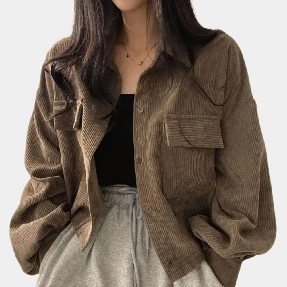 Herbstjacke Cord Damen Trendy Style