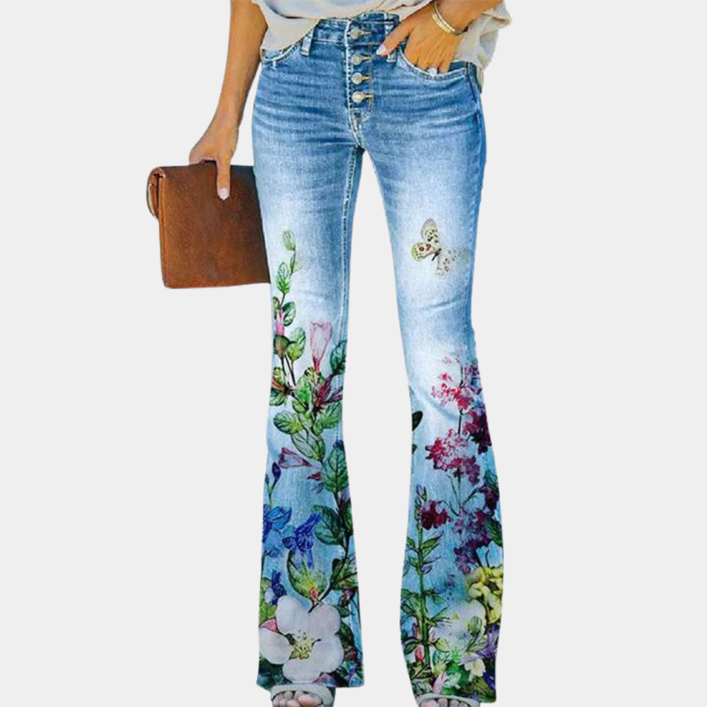 Moderne Damenjeans Mit Style Knöpfe