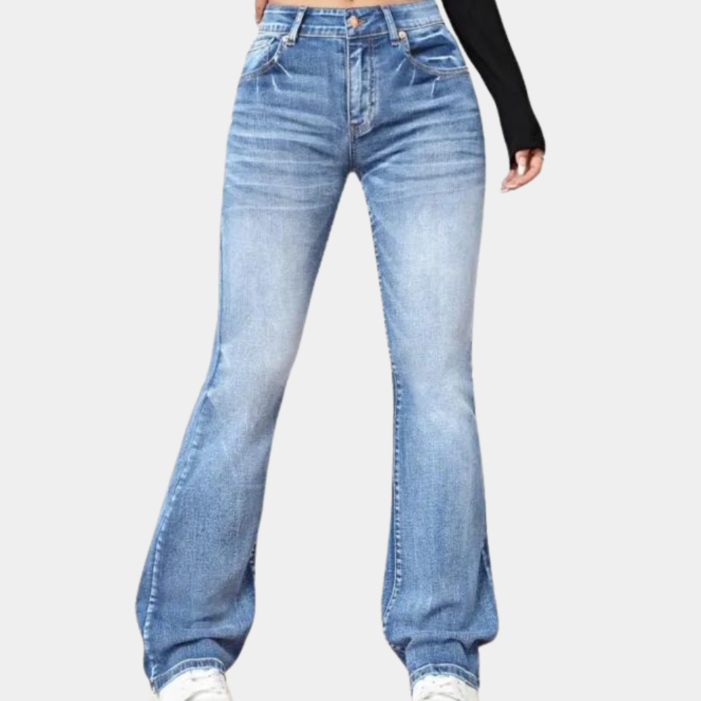 Elegante Damen Hose Hoch Tailliert Figurformend