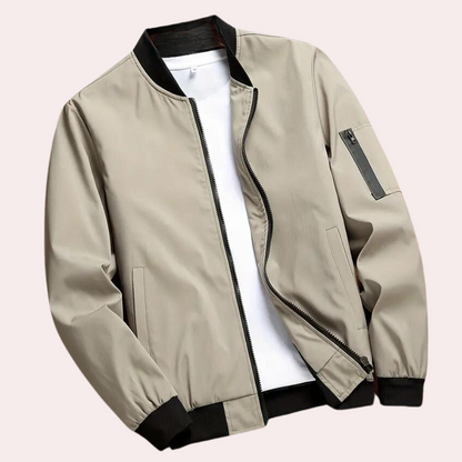 Leichte Bomberjacke Mit Taschen Rippbündchen