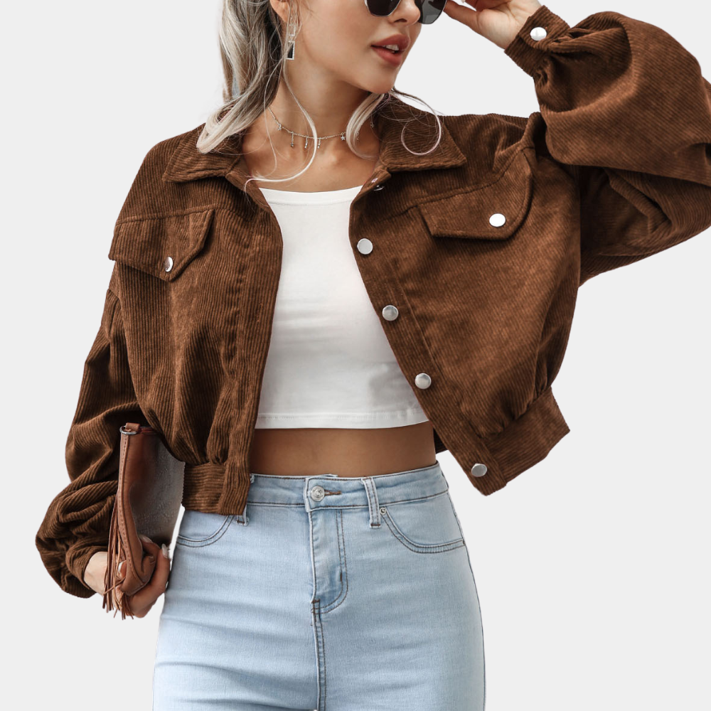 Herbstjacke Damen Rippenstrick Modern