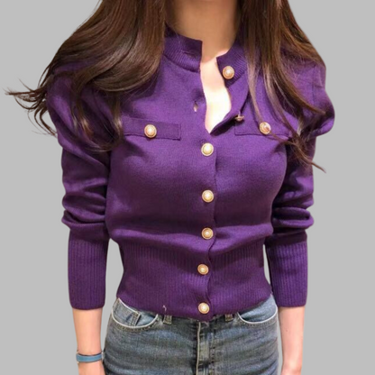Damen Strickcardigan Elegantes Design Herbst