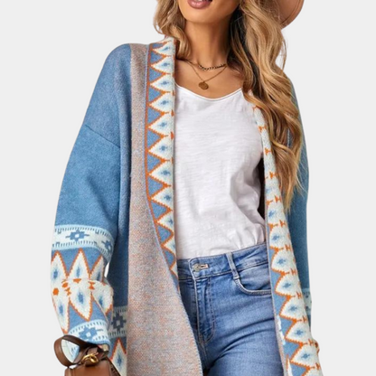 Damen Strickjacke Weich Boho Chic