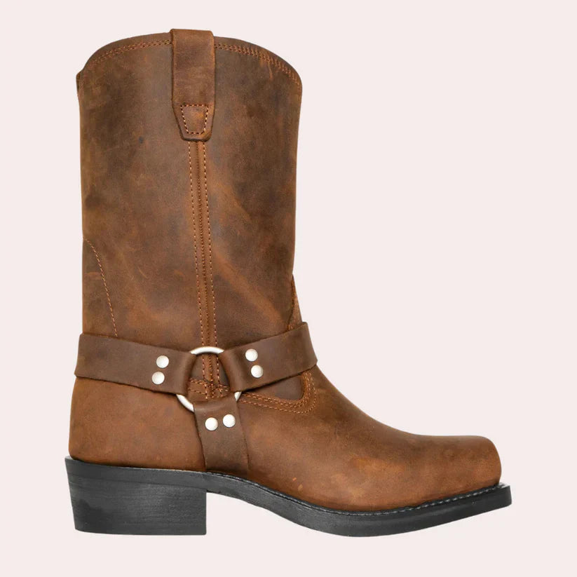 Elegante Lederschuhe Stiefel mit Nieten-Design