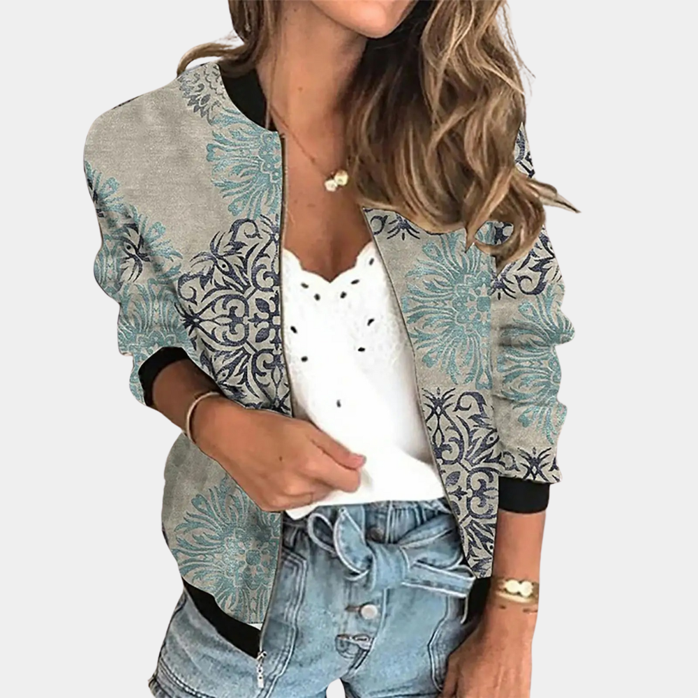 Herbstjacke Damen Trendy Druckdesign
