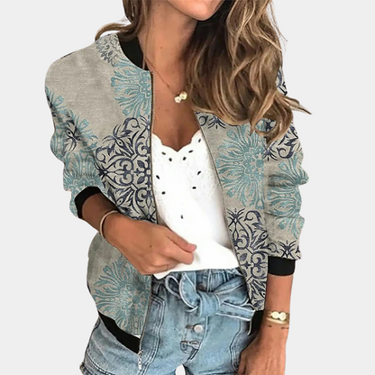 Herbstjacke Damen Trendy Druckdesign