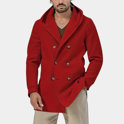 Herren Trenchcoat Elegant Kapuze Lässig - IdealeKleiden