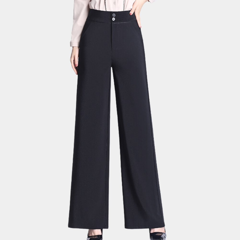 Stylische Damenhoose High Waist Flare Bein