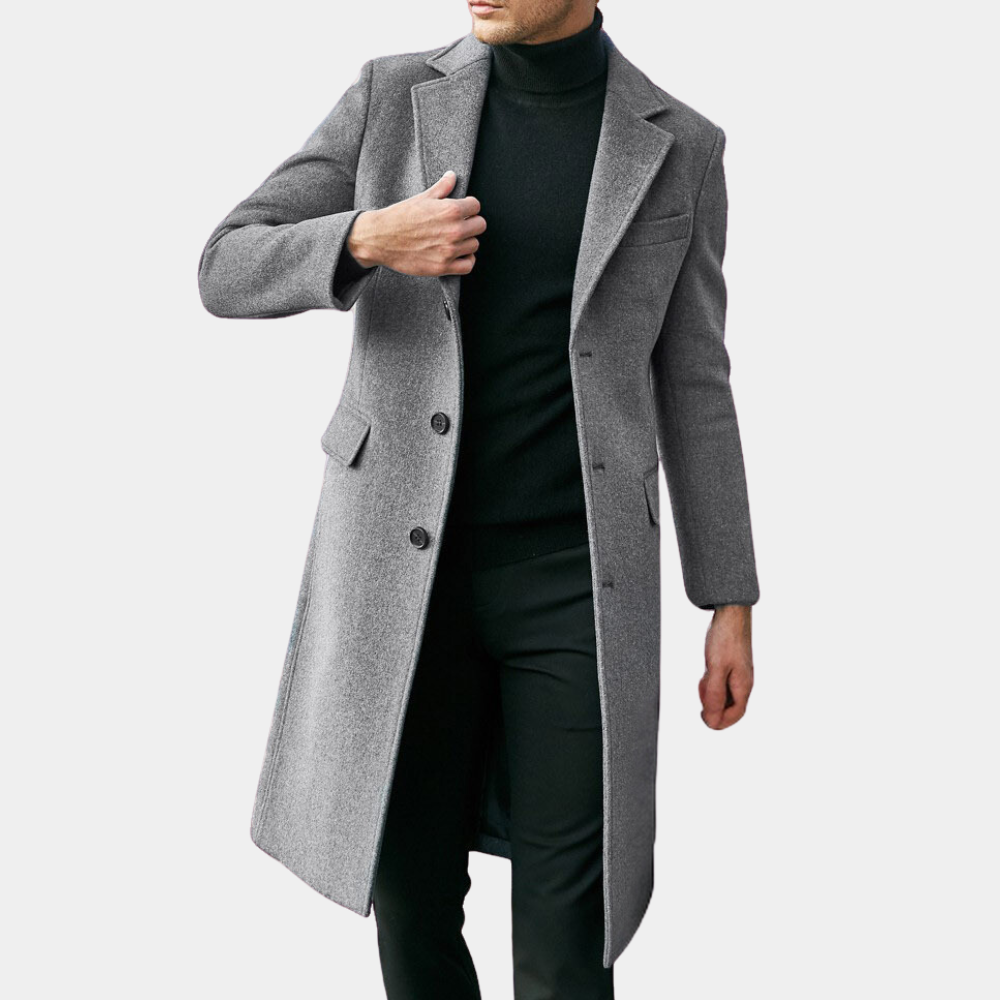 Maßgeschneiderte Trenchcoat Damen Lang Elegant Wollmischung