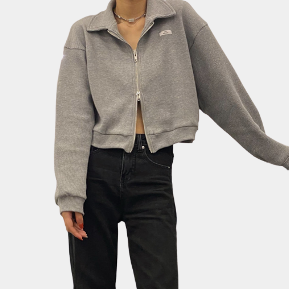 Frauen Herbstjacke Warm Reißverschluss - IdealeKleiden