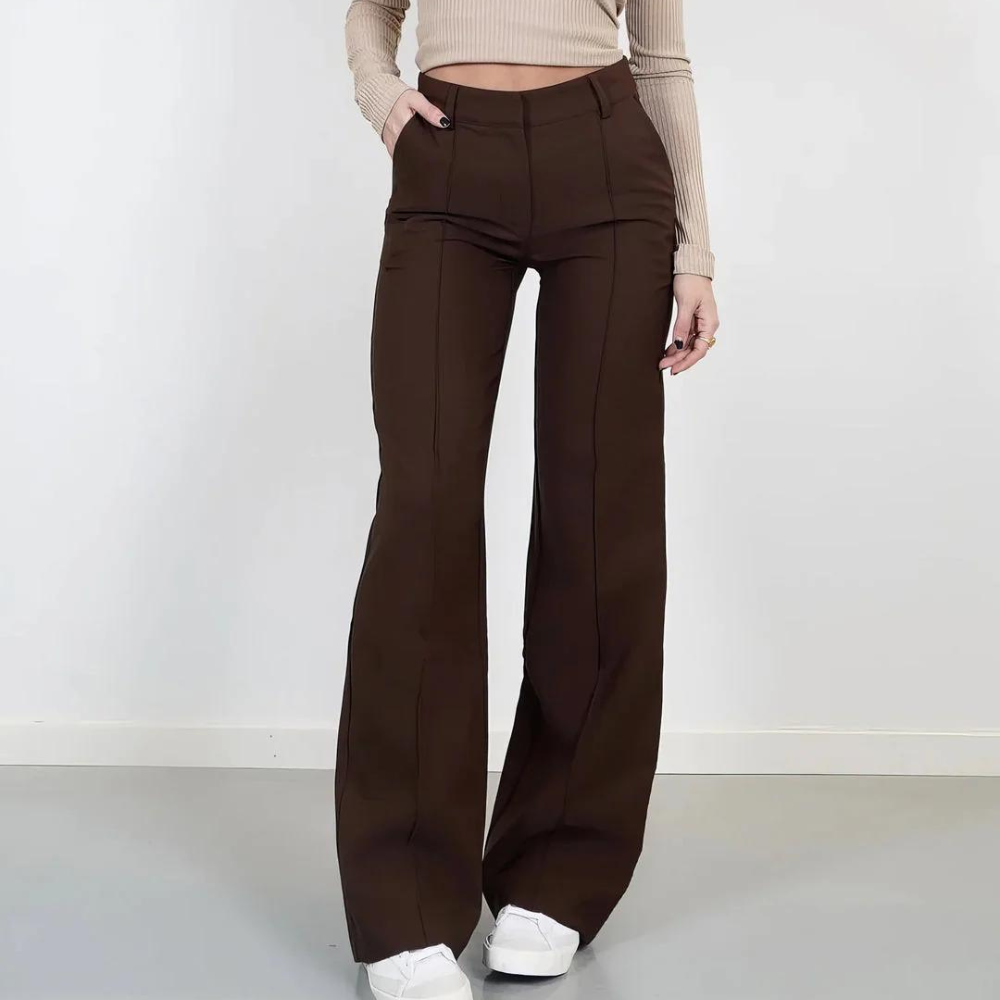 Modische Damen Hose Weite Beine Chic