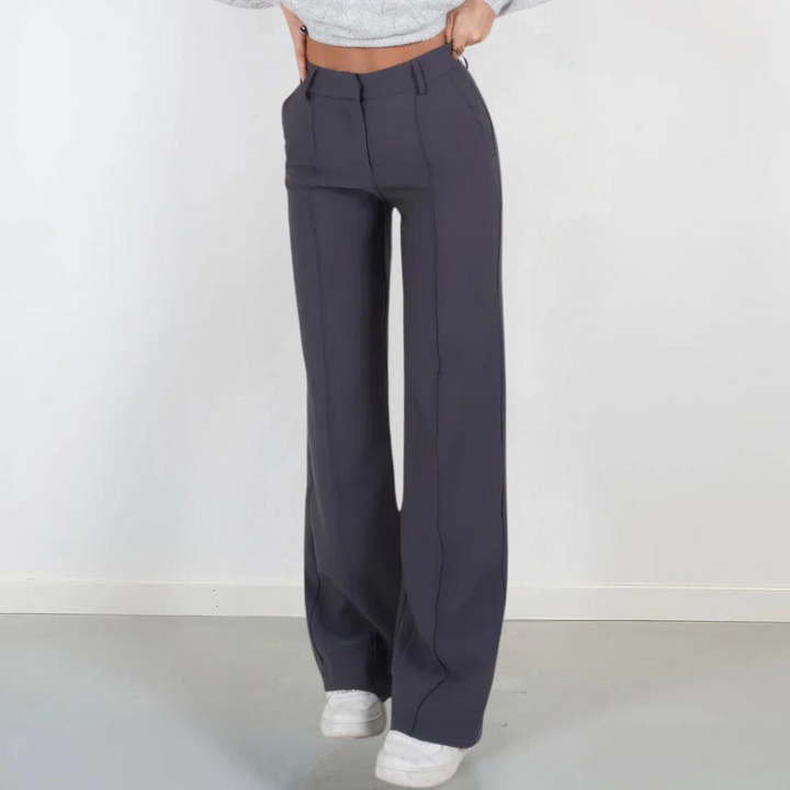 Modische Damen Hose Weite Beine Chic - IdealeKleiden