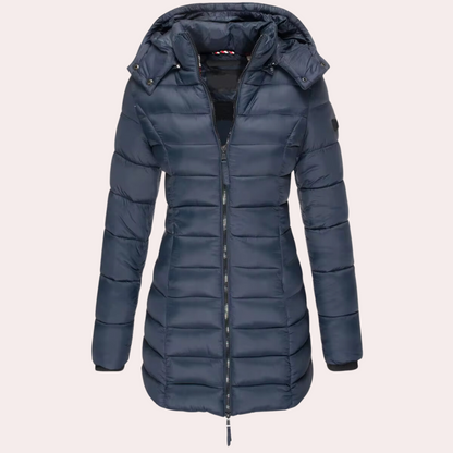 Winterdaunenjacke Lang Gefüttert Stilvoll