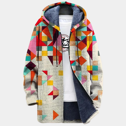 Stylische Herrenweste Retro Blockfarben