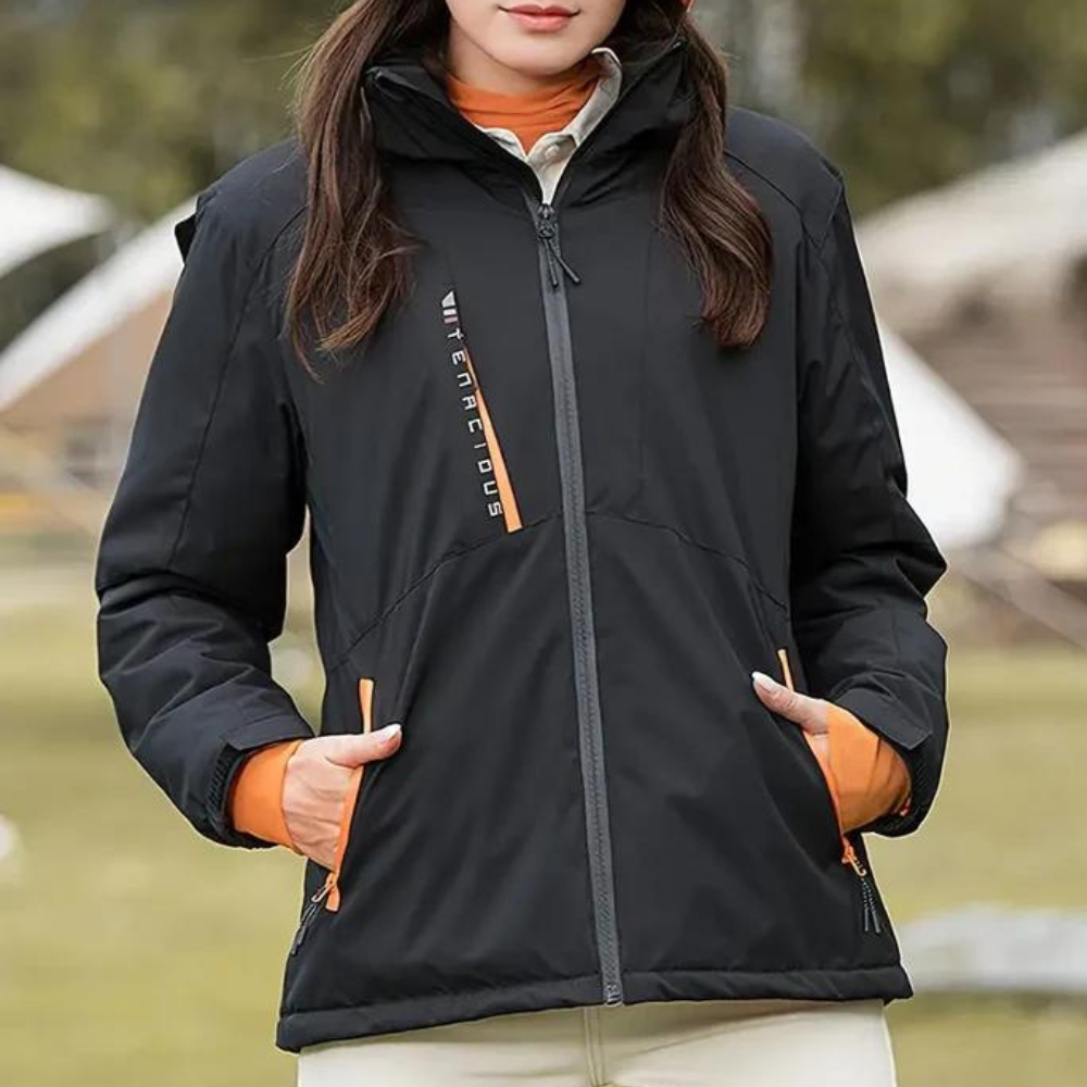 Stilvolle Damenjacke mit Stylishem Kapuzenpullover - IdealeKleiden