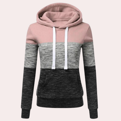 Bunt gemütlicher Damen Pullover Kapuze - IdealeKleiden