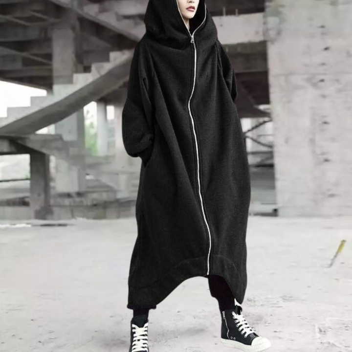 Warmes Winterkleid Lang Damen Kapuze