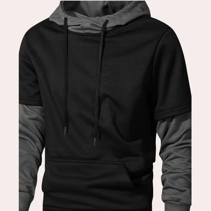 Stylischer Kapuzenpullover Herren Modisch Schwarz