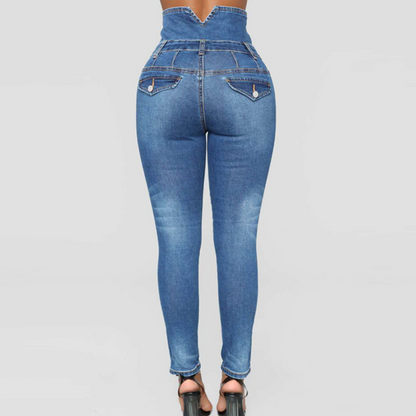 Modische High-Waist Skinny-Hose für Frauen - IdealeKleiden
