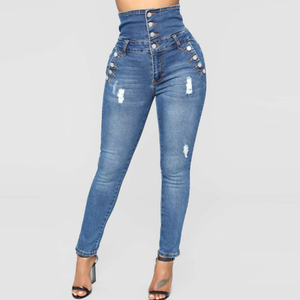 Modische High-Waist Skinny-Hose für Frauen