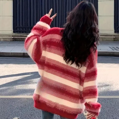 Modischer Damen Pullover Oversized Style - IdealeKleiden