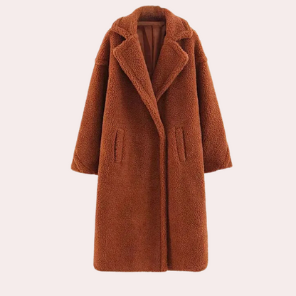 Eleganter Damenmantel Plüsch Weich & Warm