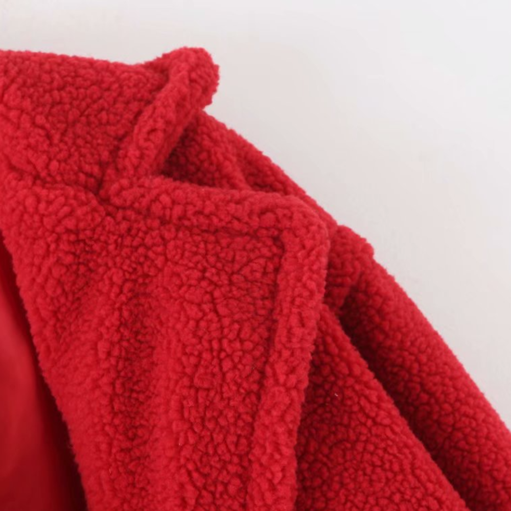 Eleganter Damenmantel Plüsch Weich & Warm - IdealeKleiden