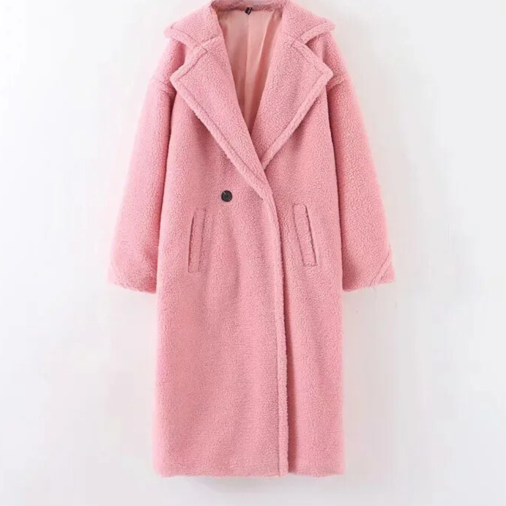 Eleganter Damenmantel Plüsch Weich & Warm