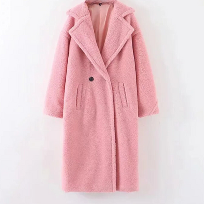 Eleganter Damenmantel Plüsch Weich & Warm