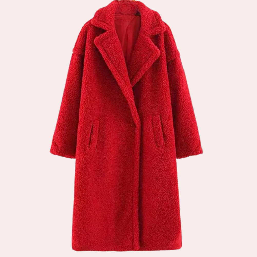 Eleganter Damenmantel Plüsch Weich & Warm