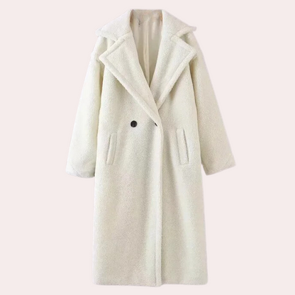 Eleganter Damenmantel Plüsch Weich & Warm