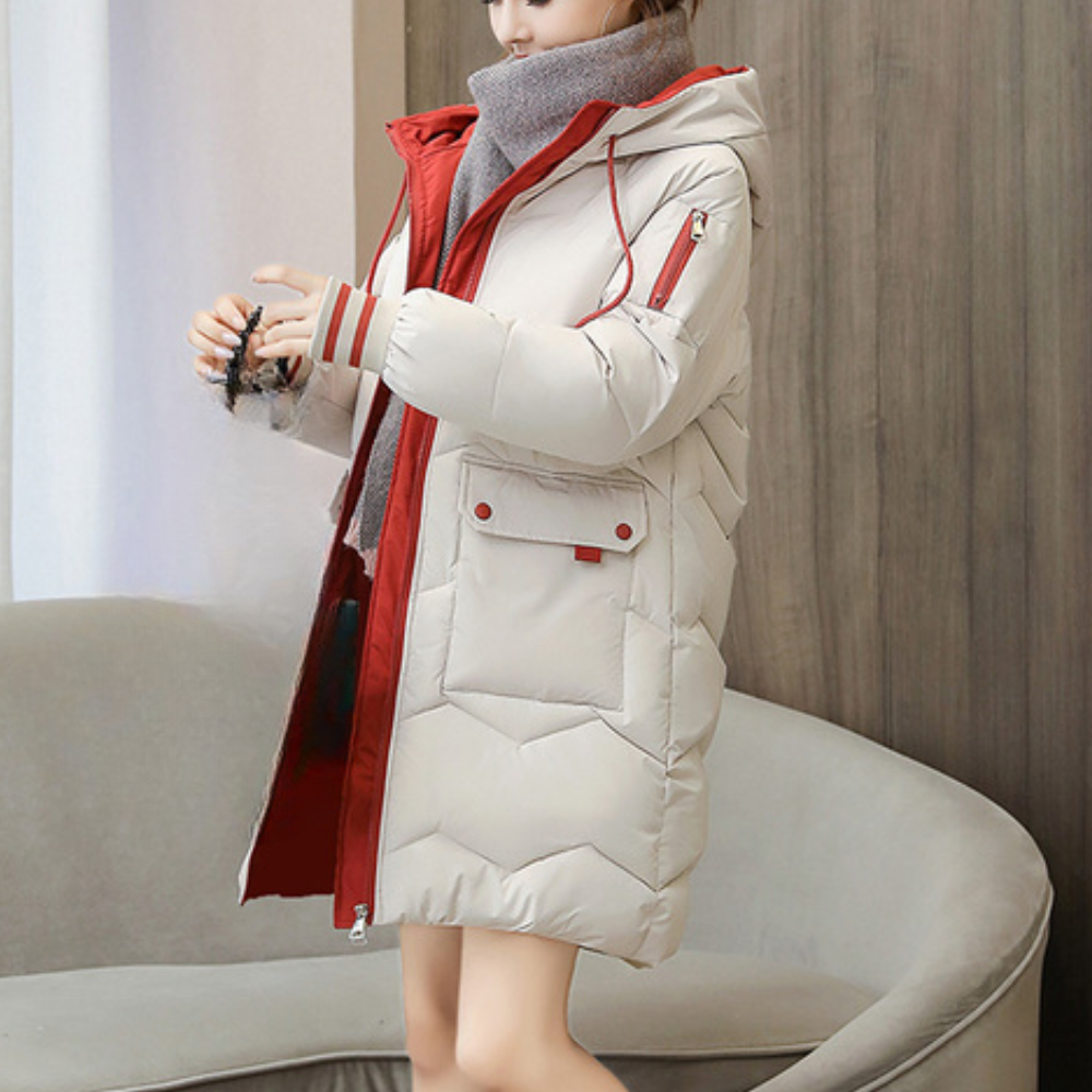 Warme Winterjacke Damen Dick und Fleece