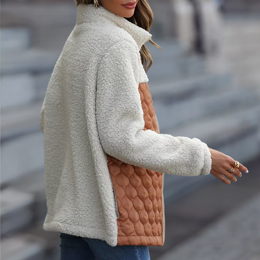 Elegante Damenjacke Samt Winter - IdealeKleiden